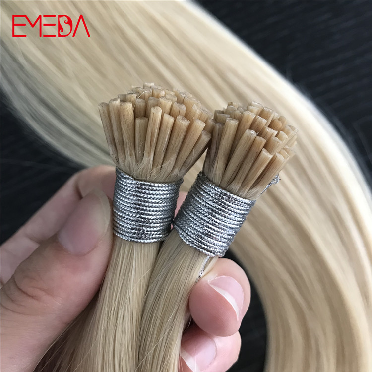 Made in china keratin hair extensions factory I tip color 60 YJ293